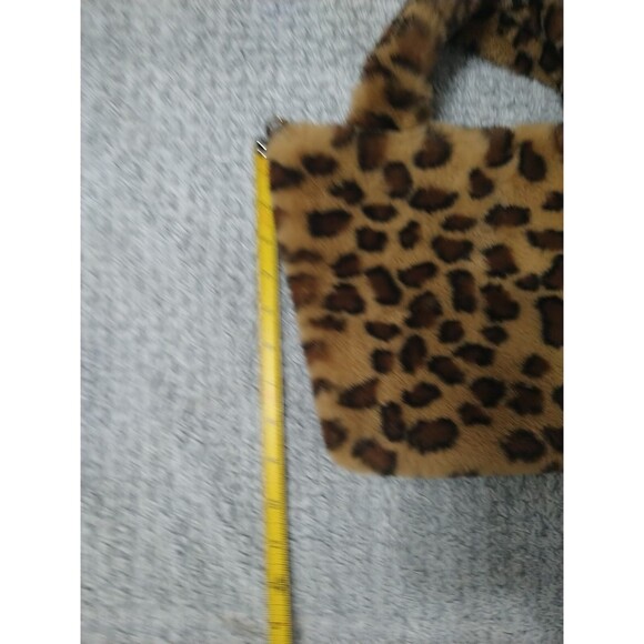 Leopard Faux Fur Tote Y2k Hippie - Picture 2 of 6